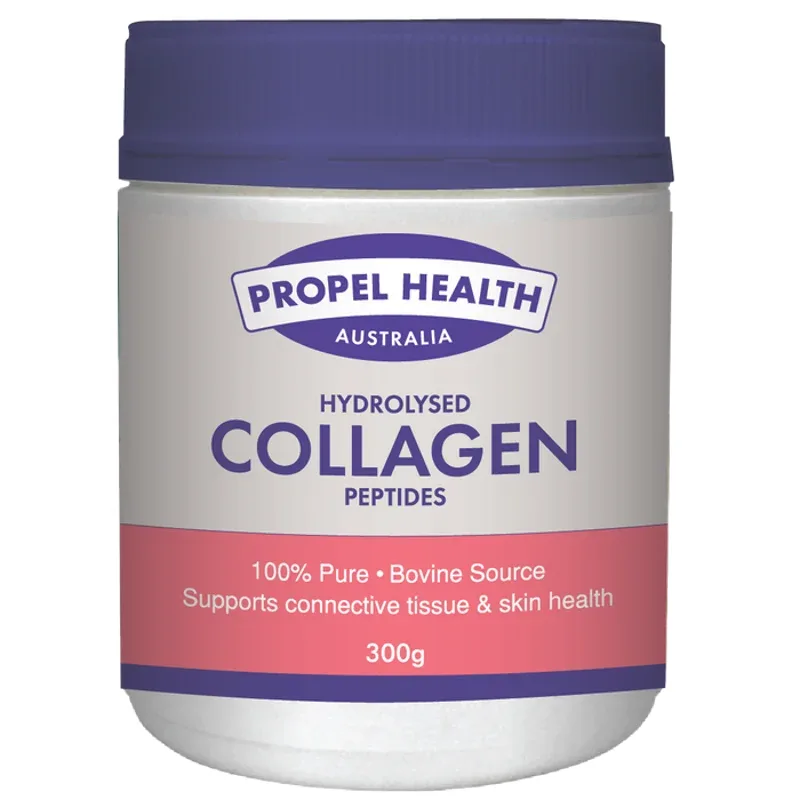 Collagen for gut health: hydrolysed collagen peptides powder 300 g jar